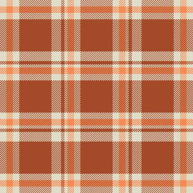 Kahverengi ve Beyaz Tartan Kusursuz Deseni.
