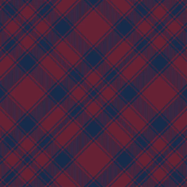 Padrão sem costura Tartan em vermelho e azul . — Vetor de Stock