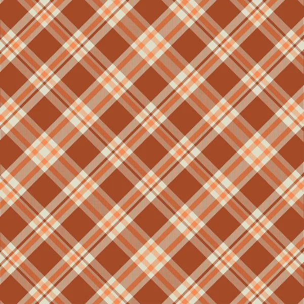Tartan Pattern in Brown and White. — Stock Vector