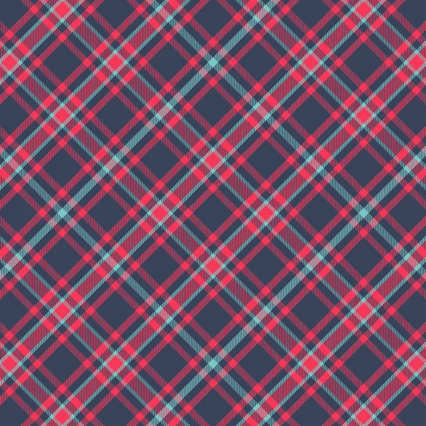 Tartan Pattern in Red and Blue. — Stock Vector