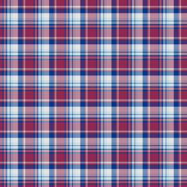 Tartan desenli arka plan. Ekose kumaş, masa örtüsü, kıyafet, gömlek, elbise, kağıt, yatak örtüsü, yorgan ve diğer tekstil ürünleri için kumaş. Vektör illüstrasyonu Eps 10