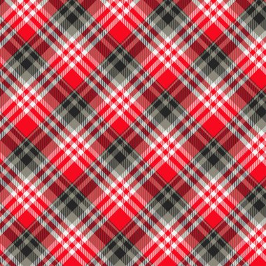 Tartan desenli arka plan. Ekose kumaş, masa örtüsü, kıyafet, gömlek, elbise, kağıt, yatak örtüsü, yorgan ve diğer tekstil ürünleri için kumaş. Vektör illüstrasyonu Eps 10