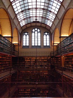 Rijksmuseum biblioteca, ciudad de Amsterdam clipart