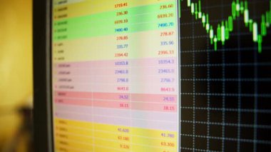 Hisse senedi grafikleri, hisse senedi ticareti, grafikler, finansal kriz, kapat
