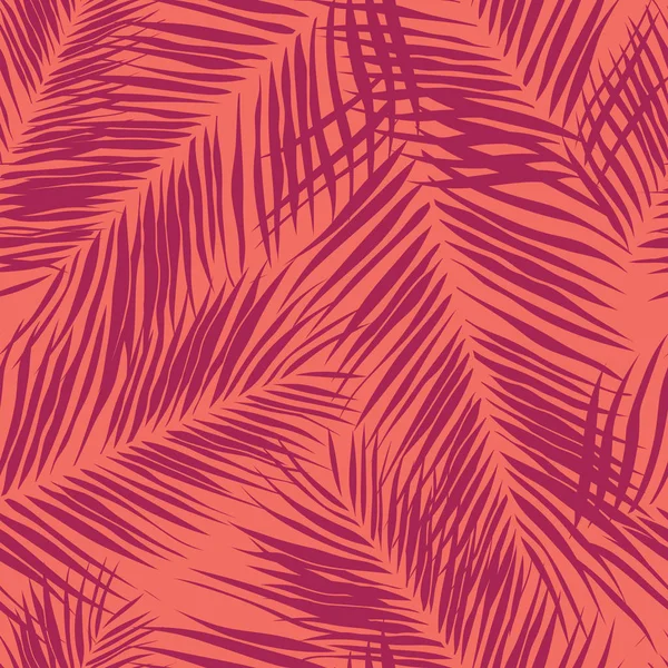 可爱的绿色热带树叶无缝图案设计 — 图库矢量图片