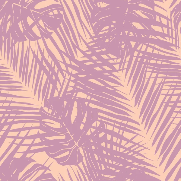 Mignon Vert Tropical Feuilles Design Motif Sans Couture — Image vectorielle