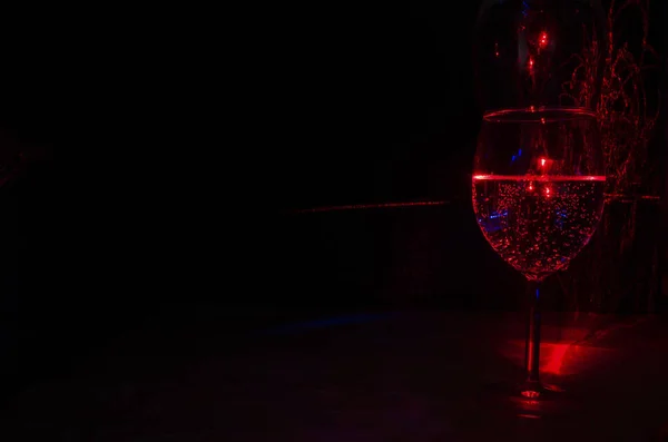 Laserová světelná malba z vína a bublinková s použitím — Stock fotografie