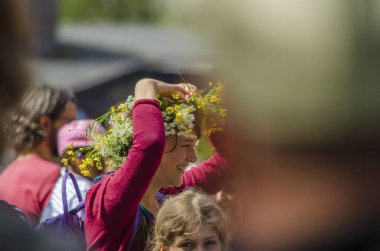 Umea, İsveç - 21 Haziran 2019 İsveç tr zevk Güzel Kadın