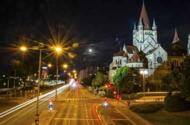 Viyana 'da St. Rupert Kilisesi uzun pozlama fotoğrafçılığı ile lig