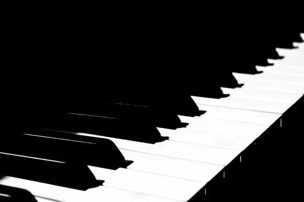Teclas Piano Contrastadas Blanco Negro — Foto de Stock