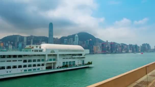 Θέα Στο Νησί Του Χονγκ Κονγκ Από Την Ηπειρωτική Χώρα — Αρχείο Βίντεο