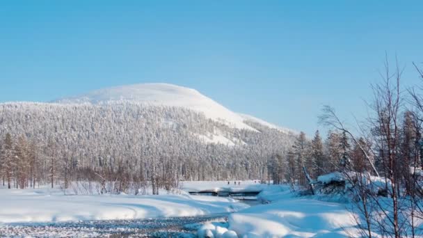 Wintermeer Finland — Stockvideo