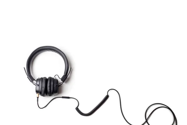 Vista Frontal Auriculares Ear Tamaño Completo Auriculares Profesionales Con Cable — Foto de Stock