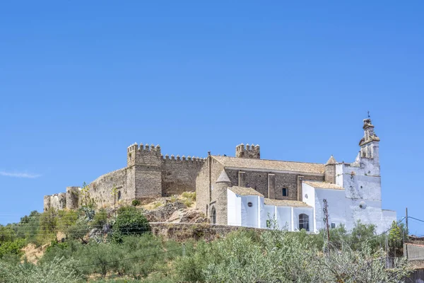 Vue Château Santa Olalla Del Cala Dans Province Huelva Espagne — Photo