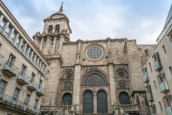 Facade of the Cathedral San Martin de Tours of Orense Spain