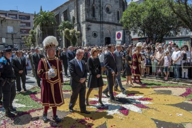 Ponteareas, Pontevedra, İspanya; 06 02 2013: Ponteareas Corpus Christi alay