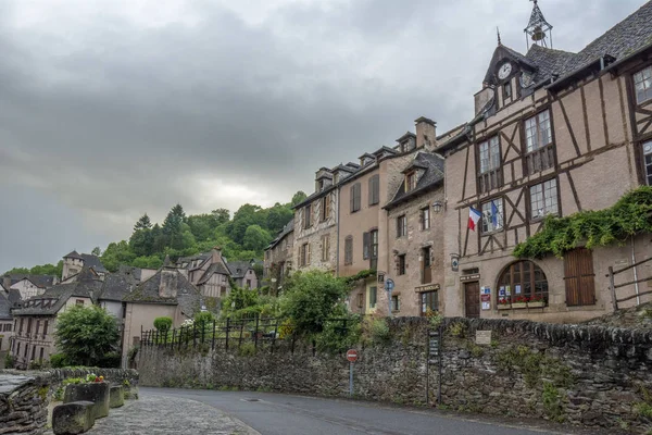 Conques Midi Pyrenees France June 2015 Typical Narrow Stone Street — Stock Photo, Image
