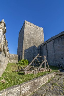 Castro Caldelas Köyü Kalesi Orense Galiçya İspanya
