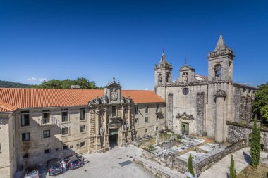 Nogueira de Ramun, Toledo, İspanya, Temmuz 2017 Manastırı Saint Esteban de Ribas de Sil