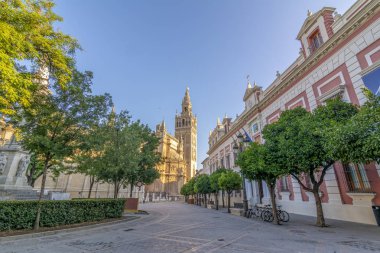 Sevilla, Endülüs, İspanya, Temmuz 2017: Andalusia, İspanya, Unesco Dünya Mirası Sevilla'deki ünlü katedral.