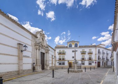 Écija, Sevilla, İspanya, Temmuz 2017: kare kilise Santiago, Écija: Sevilla 