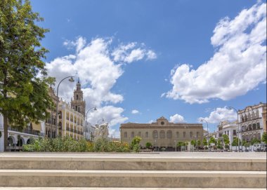 Écija, Sevilla, İspanya, Temmuz 2017: Görünüm Écija Espana yerinde. Écija Seville il ait bir şehirdir.