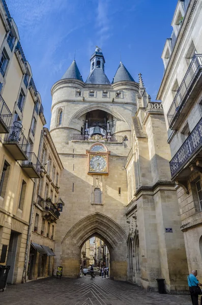 Bordeaux Frankreich September 2014 Das Glockenturmtor Bordeaux Wird Einem Schönen — Stockfoto