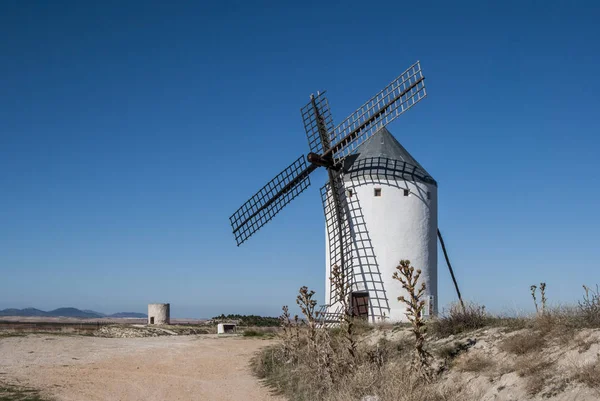 Een Van Beroemde Windmolens Van Quijote Een Dorp Van Toledo — Stockfoto