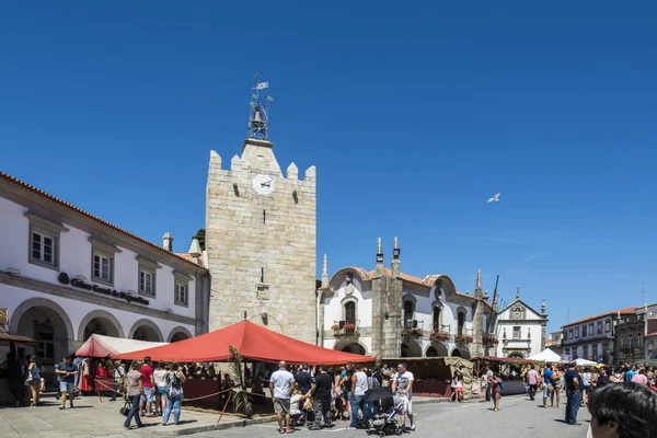 Caminha Viana Castelo Portugal Julho 2015 Celebração Feira Medieval Centro — Fotografia de Stock