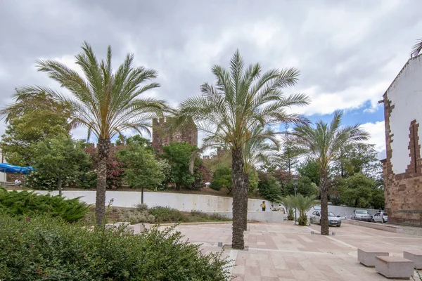 Silves Algarve Portogallo Giugno 2017 Veduta Della Piazza Del Castello — Foto Stock