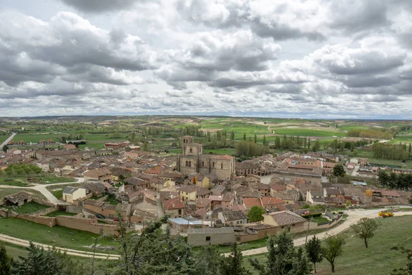 Visa Den Byn Penaranda Duero Från Toppen Slottet Provinsen Burgos — Stockfoto