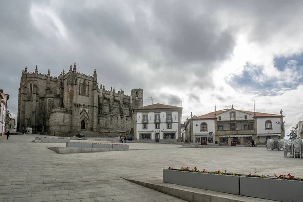 Guarda Portugal Agosto 2015 Catedral Gótica Com Influências Manuelinas Praça — Fotografia de Stock