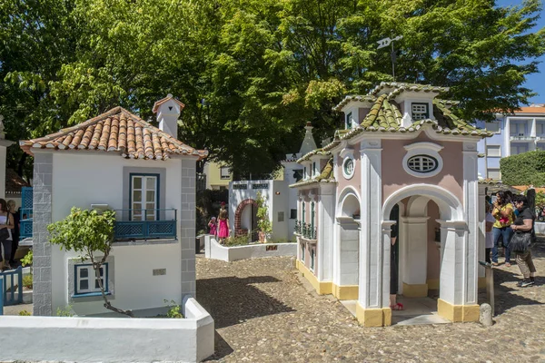 Coimbra Portugal Agosto 2015 Portugal Dos Pequenitos Miniatyrpark Diminutiva Versioner — Stockfoto