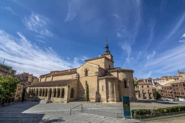 Segovia Spanya Ekim 2016 Yan Görünüm Küçük Ortaçağ Kilisesi San — Stok fotoğraf