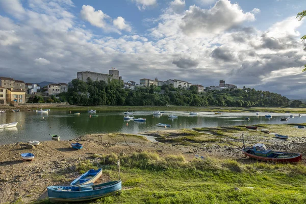 Vistas Panorámicas Pueblo Tradicional Vicente Barquera Cantabria España — Foto de Stock