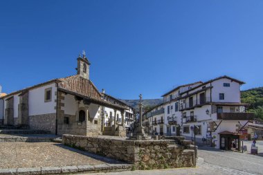 Canderalario , Salamanca, Spain, October, 2016:  Hermitage  of the mountain village Medieval  of Candelario at the province of Salamanca in Spain. clipart