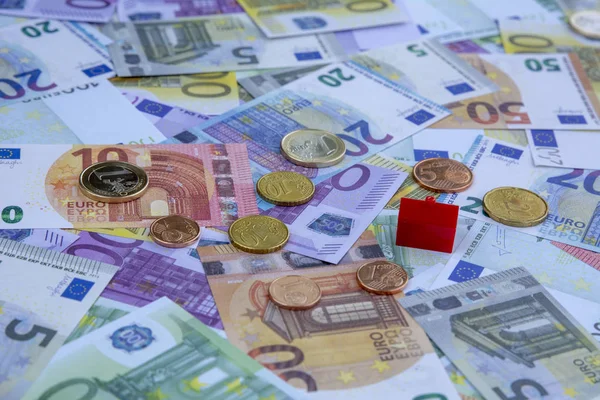 Miniatűr Műanyag Ház Szóló Száz Euro Bankjegyek Üzleti Koncepció Befektetési — Stock Fotó