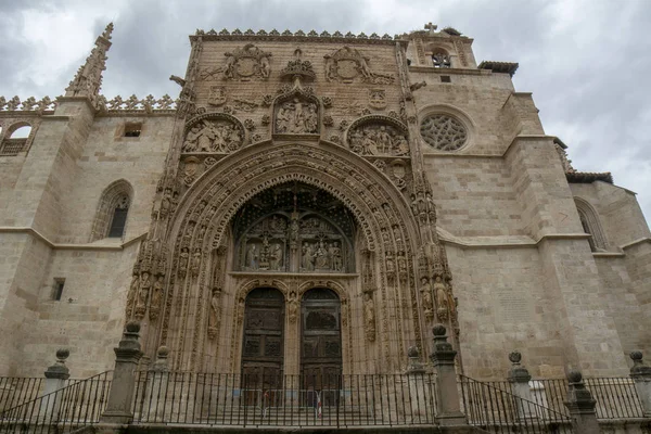 Giriş Gotik Kilise Santa Maria Real Aranda Duero Burgos Eyaleti — Stok fotoğraf