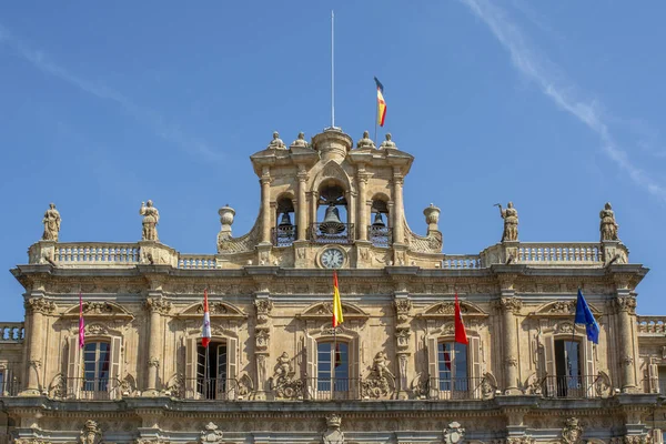 Salamanca Spanien September 2018 Details Der Fassade Des Stadthauses Auf — Stockfoto