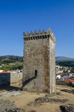 Melgaco, Portekiz; Ağustos 2013: Main tower Melgaco kale Portekiz