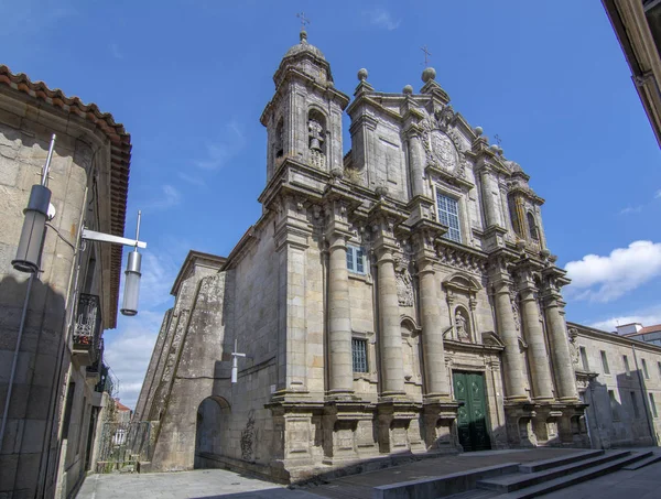 Fachada San Bartolome Igreja Barroca Cidade Pontevedra — Fotografia de Stock