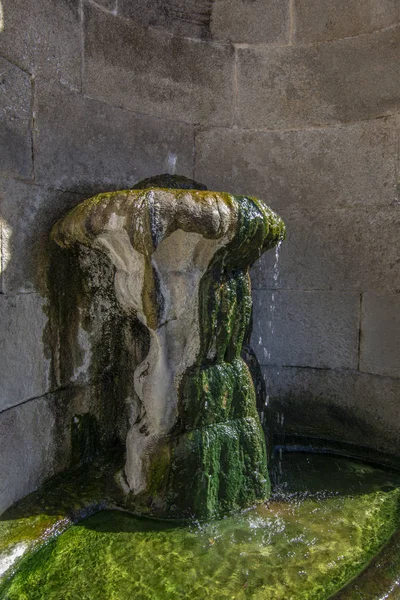 Detalhe Fonte Burgas Água Termal Quente Medicinal Cidade Ourense — Fotografia de Stock