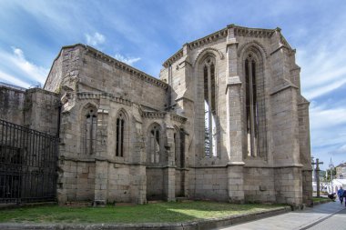 Pontevedra, Galiçya, İspanya; Eylül 2018: Pontevedra şehir tarihi merkezinde Santo Domingo Manastırı kalıntıları