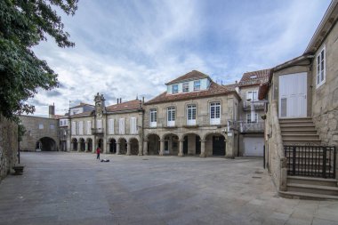 Pontevedra, Galiçya, İspanya; Eylül 2018: Pedreira Meydanı Pontevedra şehir tarihi merkezinde