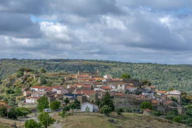 Castelo Mendo, tarihi köy Inte district Guarda. Portekiz.