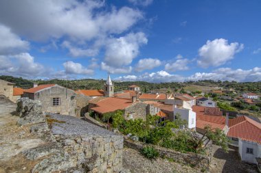 Castelo Mendo, tarihi köy Inte district Guarda. Portekiz.