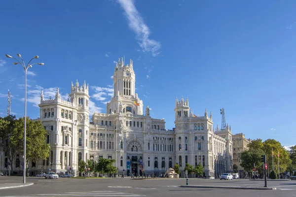 Madrid Spanien November 2018 Cibeles Palace Centralposthuset Madrid — Stockfoto