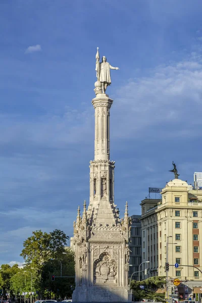 Madrid Spagna Novembre 2018 Monumento Cristoforo Colombo Madrid — Foto Stock