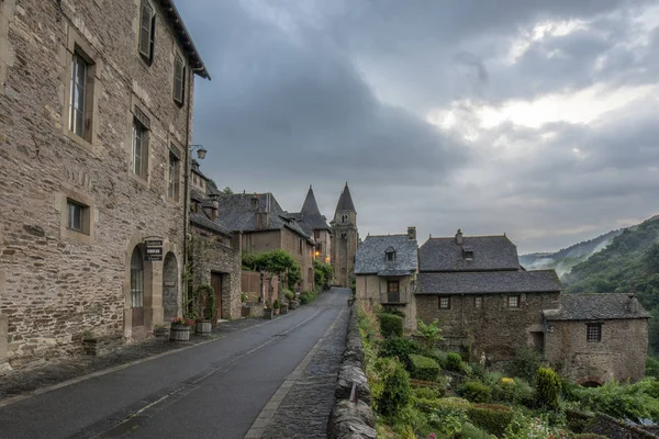 Conques Midi Pyrenees France June 2015 View Medieval Village Conques — Stock Photo, Image