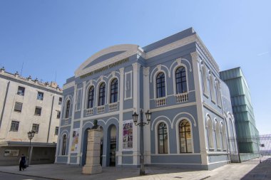 Zamora, İspanya; Eylül 2018: Zamora şehir Ramos leş tiyatroda ana cephesi